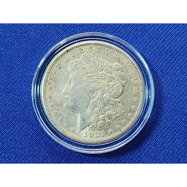 1921-S 90% Silver Morgan Dollar in Capsule
