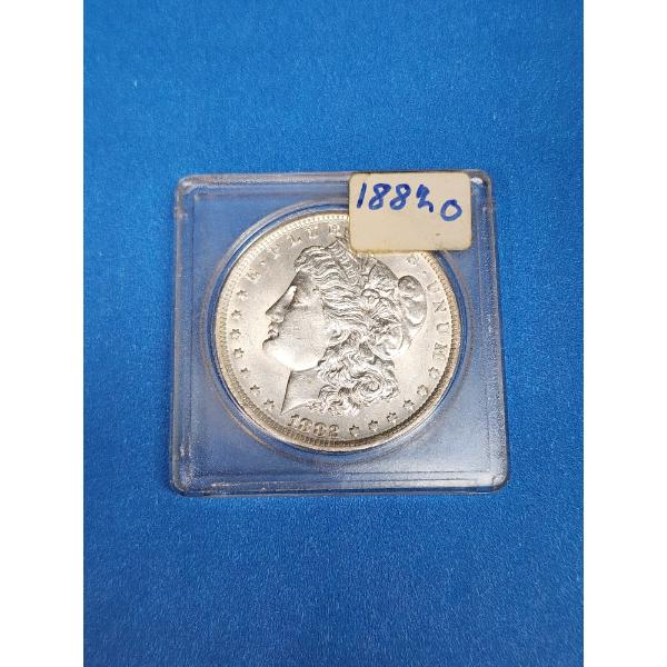 1882- O Morgan Silver Dollar - Better Date - Beautiful Coin in Holder 
