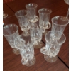 Image 1 : Quantity 7 - Clear 5 1/2" Handled Thin Cups / Mugs As Shown - Gently Used unmarked