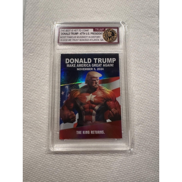 Rare Donald Trump Captain America 2024 Campaign Presidential Collector Card