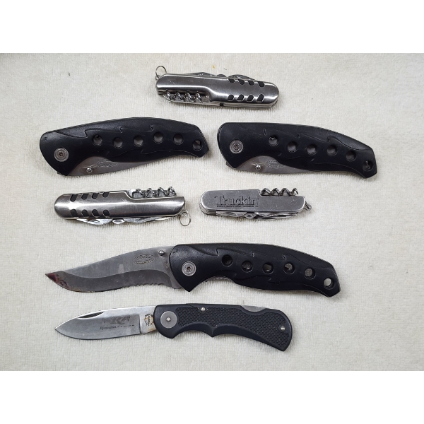 Lot of 8 Assorted Pocket Knives - Ft. Remington, Truckin' & More!
