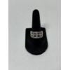Image 1 : Breathtaking 14K White Gold Wide Band Ring - Size 7 - 7.3 Grams