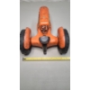 Image 7 : Vintage 10" Orange Louis & Marx Co Tin Toy Tractor 