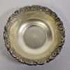 Image 1 : Vintage Embossed Floral Rim Solid Far East Export Silver Nut Bowl 5.5" - 90.2 g