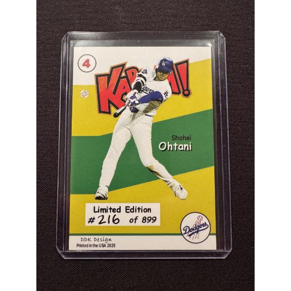 Shohei Ohtani Los Angeles Dodgers Kaboom Baseball Card - Mint - Low Production - 216/899