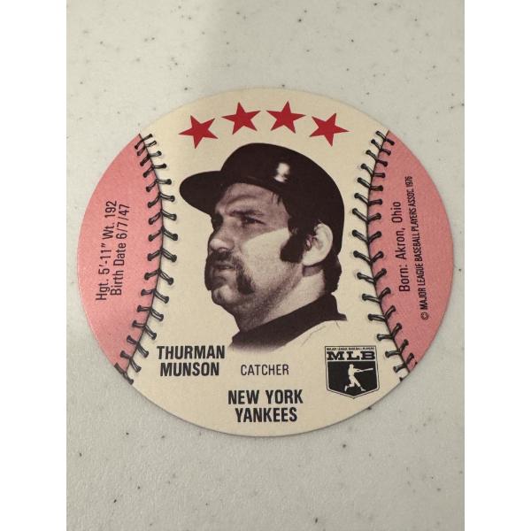 1976 Thurman Munson Crane Isaly's Disc Baseball Card