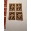 Image 3 : Rare Civil War Block Of 8 - 1st Edition Revenue Stamps & 2 Other Blocks - Hard To Find U.S. Stamps