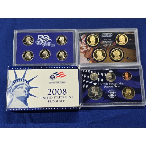 2008 United States Mint Proof Set - 14 Coins w/ Box & COA