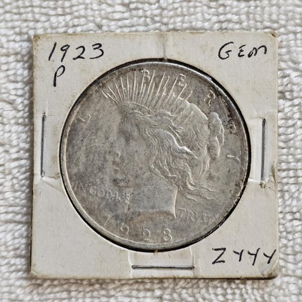 1923 Philadelphia Mint (1923-P) Peace 90% Silver Dollar