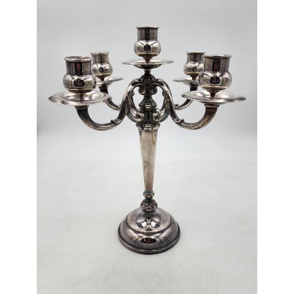 Incredible Sterling Silver 5-Arm Candelabra - Total Weight: 5.4lbs
