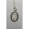 Image 4 : LA Rocks 18" Sterling Silver "Aunt" Necklace - Weight: 1.7g