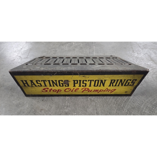 Super Rare Collectors Item- Vintage Hastings Piston Rings Counter Top Gas Station Display Rack 