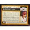 Image 3 : Albert Pujols 2001 Topps #160 Cardinals Rookie Baseball Trading Card