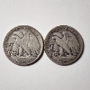 Image 2 : Two 90% Silver Walking Liberty United States Half Dollars $1.00 Face Value