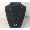 Image 1 : Women's 19" Sterling Silver Heartbeat Necklace With 10K Gold Accent & Diamonds - Weight: 2.9g