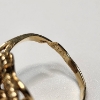 Image 4 : 10K Yellow Gold Cluster Ring w/ Blue Stones - Size 5.5 - TW: 3.3g