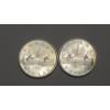 Image 1 : 1961 & 1962 Canada Queen Elizabeth II "Voyager" 80% Silver Dollar Coins