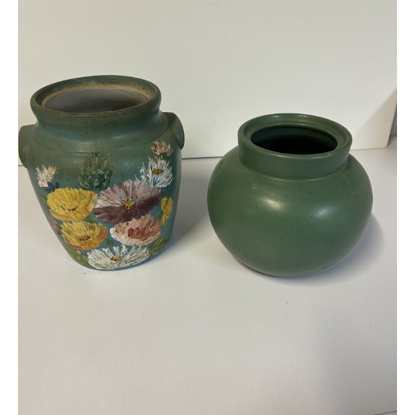 Ceramic pots - Gorgeous Floral Ceramic Pot - Ransburg Brand - Genuine Hand painted Indianapolis 