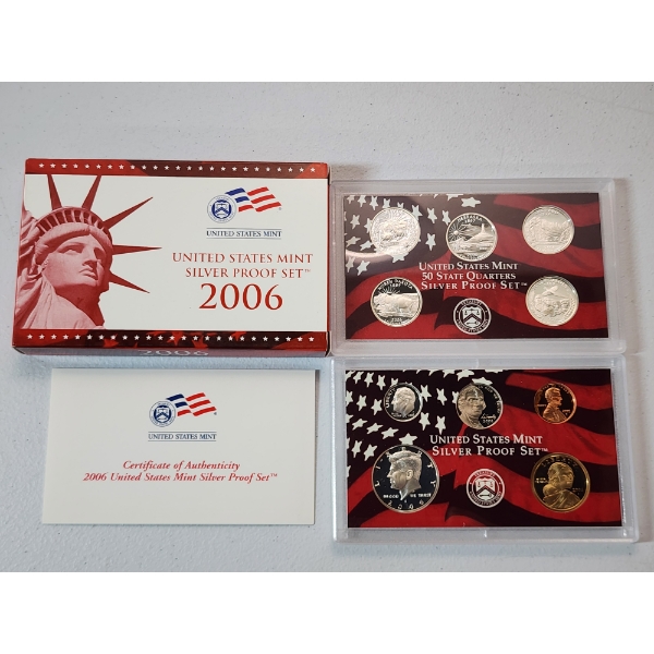 2006 United States Mint Silver Proof Set in Original Packaging w/ CoA