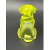 Image 6 : Degenhart Dogs - Yellow/Sunshine color - Uranium Glass with Beautiful Glow - Adorable Dog Figurine -
