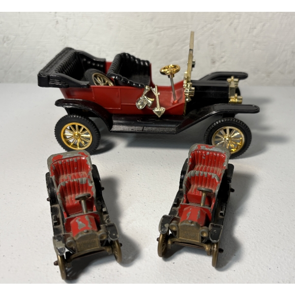 Lot of 3 Vintage Collectible Model Cars Featuring the Y-1 1911 Ford Model T   