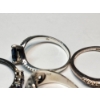Image 6 : Six Assorted Sterling Silver Rings with Various Gemstones and Styles TW: 13.0g