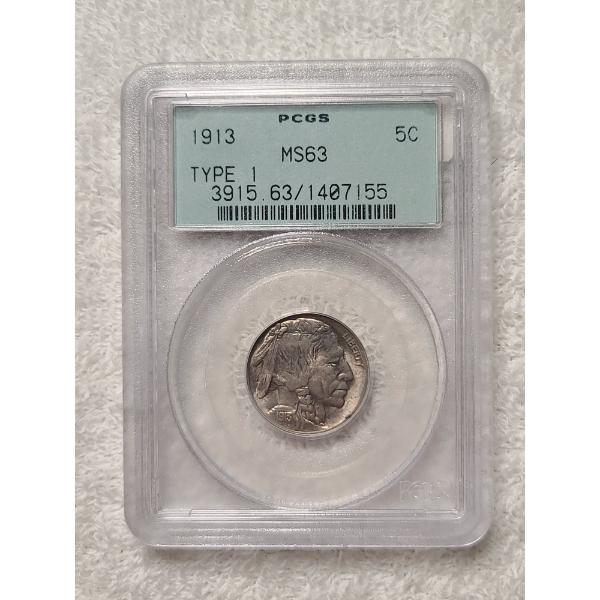 PCGS MS63 1913 Buffalo Nickel - Incredible Condition 100 Year Old Coin!