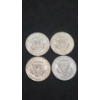 Image 2 : (4) 1964 90% Silver Kennedy Half Dollars - Face Value: $ 2.00