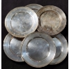 Image 1 : Lot of Six Assorted Silverplated Plates Weighing 545 Grams Total 