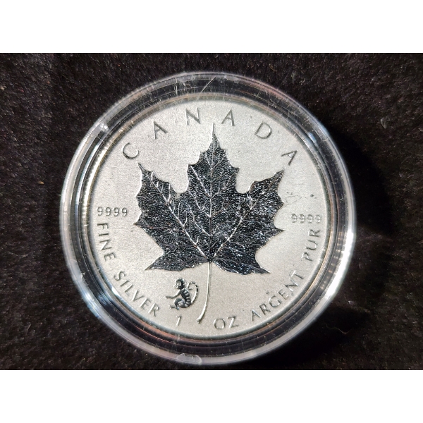 2016 Canada Maple Leaf 1 Oz .9999 Fine Silver Bullion Round with Lunar Year of the Monkey Privy