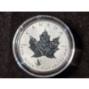 Image 1 : 2016 Canada Maple Leaf 1 Oz .9999 Fine Silver Bullion Round with Lunar Year of the Monkey Privy