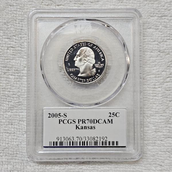 2005-S Kansas State Quarter Proof Graded PR70DCAM (Proof 70 Deep Cameo) by PCGS