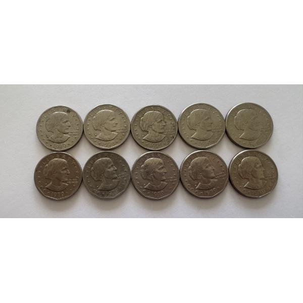 1979-P Susan B Anthony United States Dollar Coins- 10 total - Beautiful Condition!