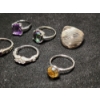Image 6 : Gorgeous Sterling Silver Rings Ft. Citrine, Rainbow Topaz & More Weighing Total of 15.8 Grams