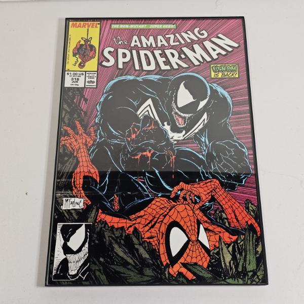 The Amazing Spider-Man Issue 316 Framed Comic Book Glass Art, 12x16"