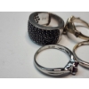 Image 8 : Four Sterling Silver Rings Assorted Gemstones and Styles - TW: 15.4g