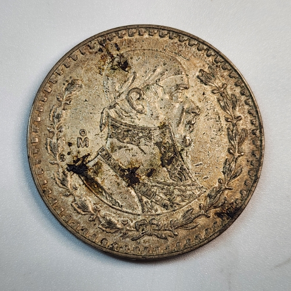 1959 Mexican 1 Peso Coin - 10% Silver Coin - ASW: 0.0514 oz