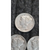 Image 2 : (25) Assorted Years 90% Silver Mercury Dimes Face Value: $2.50