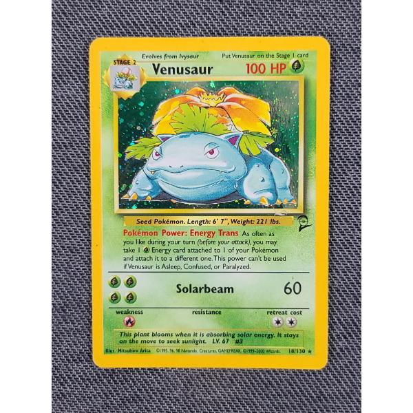 Venusaur Holo Rare 18/130 Base Set Two Pokemon Trading Card