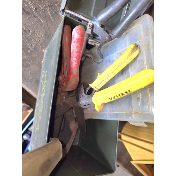 Assorted Cutting Tools and More in Ammo Box