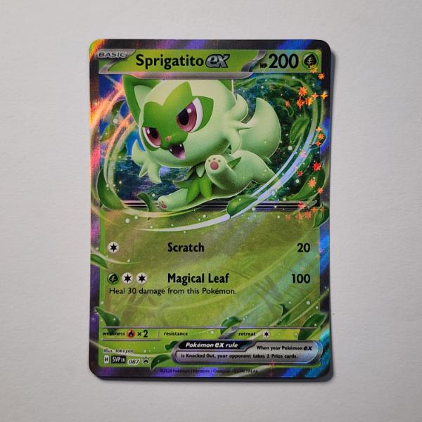 Sprigatito EX 087 Holo Rare Black Star Promo Pokemon Trading Card