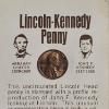 Image 2 : Lincoln-Kennedy Counterstamped Novelty Penny Commemorative Coin Card