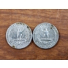 Image 3 : Two 90% Silver United States Washington Quarters ~ Face Value $0.50