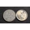 Image 1 : 1944-S 75% Silver Philippines 50 Centavos & 1908 0.925 Silver Canada NEWFOUNDLAND 50 Cents