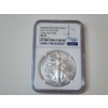 Image 1 : NGC MS70 2017-W Burnished American Silver Eagle Early Releases 1 oz .999 Fine Silver 