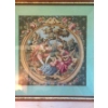 Image 2 : Large Square Framned Victorian Print Showing 3 Musicians - Very Colorful & In Perfect Condition