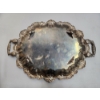 Image 4 : Gorgeous Silver-Plated Serving Tray Weighting 4.8lbs Approx. 22.5x15in