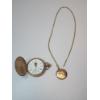 Image 1 : Gold-Filled Illandich Co. Pocket Watch & Locket on Chain - Total Weight: 113.2g