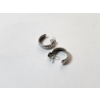Image 1 : 14K White Gold Hoop Earrings - Total Weight: 0.7g