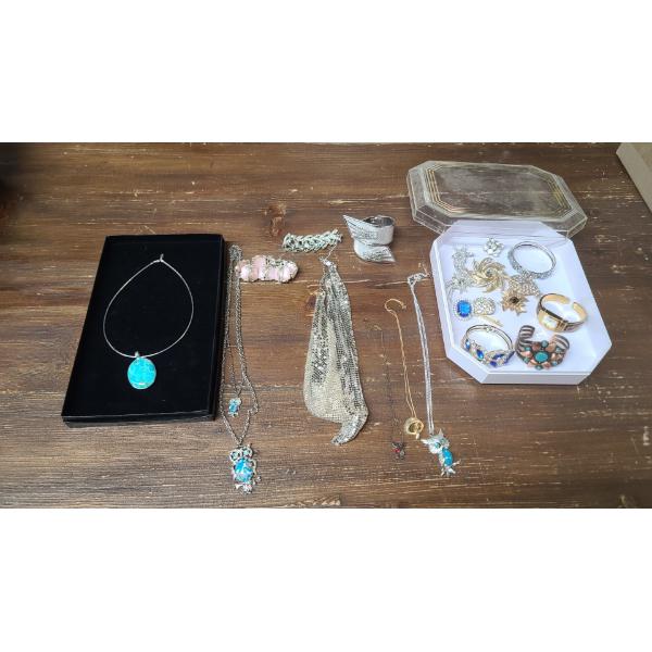 Assorted Fashion Jewelry Including Sterling Silver Necklace